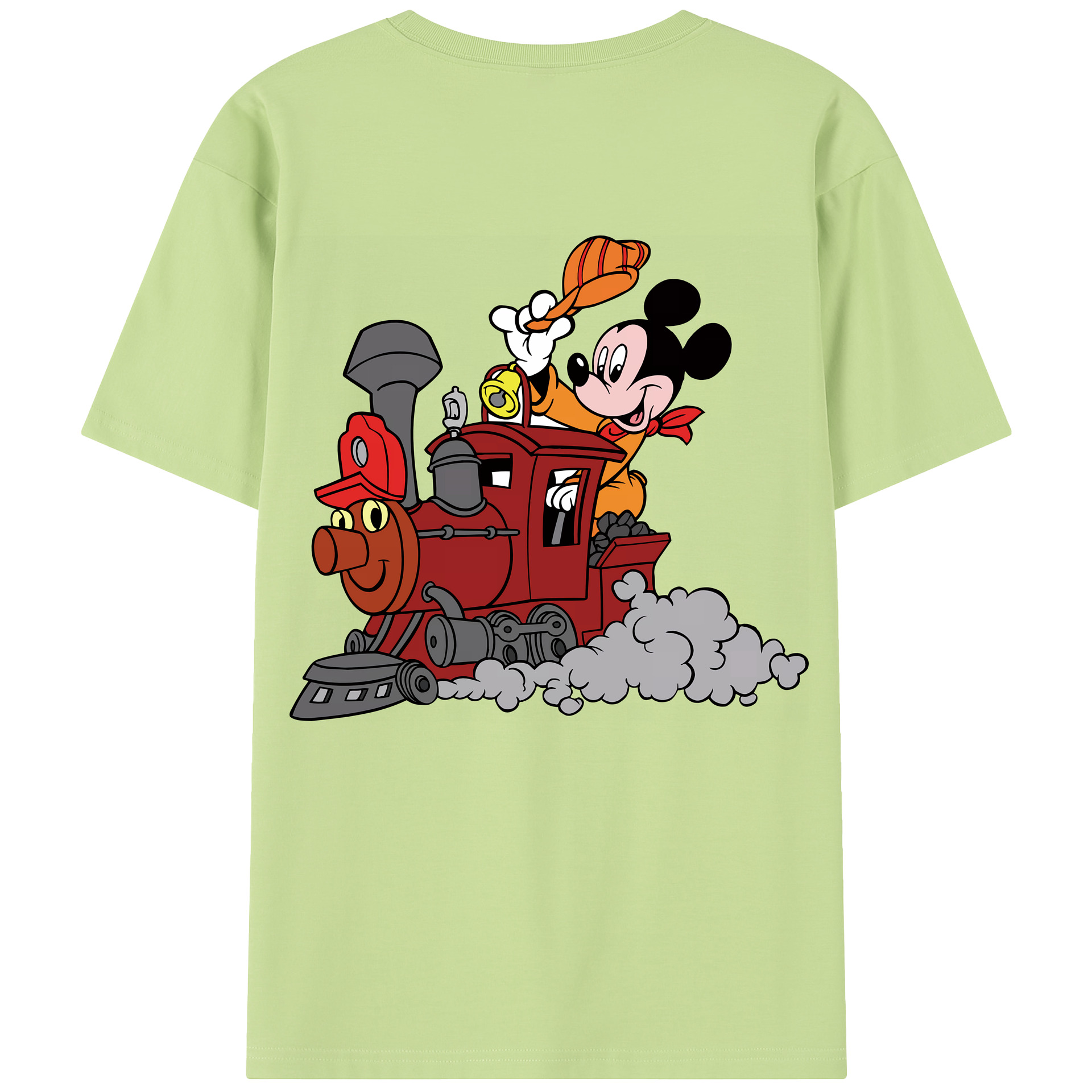 （画像用） ミッキーマウス Mickey Mouse 綿100％半袖Tシャツ（背面プリント）
